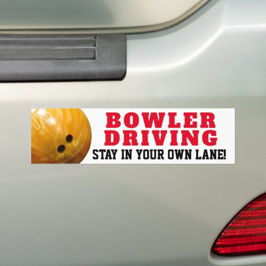 Fun Bowler Bowling Fan Bumpersticker (Op auto)