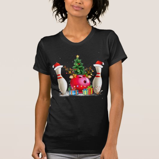 Fun Bowling-kerstkerstkerstkerstkerstkerstkerstker T-shirt (Voorkant)