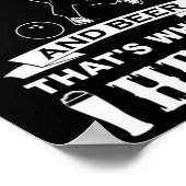 Fun Bowling Team Dad Gift Bowling en Beer Poster (Hoek)