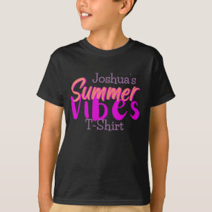 Fun Boy's Tekst Zomer Vibes T-shirt
