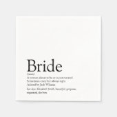 Fun Bride Definition, Vrijgezellenfeest Modern Servet (Voorkant)