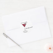 Fun Bridesmaid Favors Ronde Sticker (Envelop)