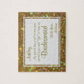 Fun Bridesmaid Glitter Glam Legpuzzel (Verticaal)