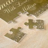 Fun Bridesmaid Gold Glitter Glam Legpuzzel (Zijkant)