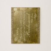 Fun Bridesmaid Gold Glitter Glam Legpuzzel (Verticaal)