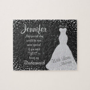 Fun Bridesmaid Invitation Legpuzzel