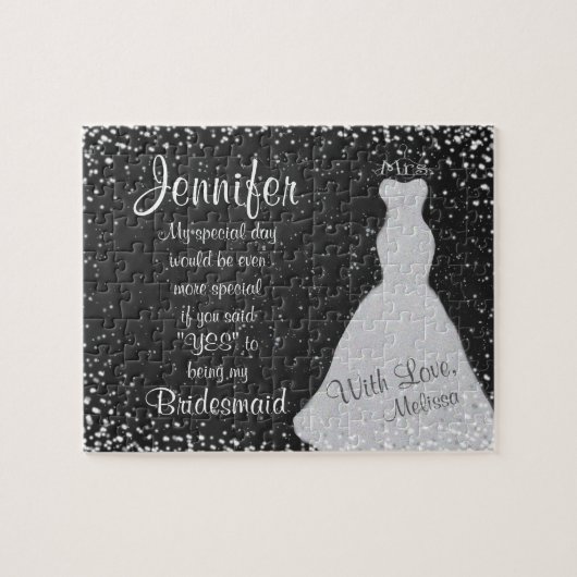 Fun Bridesmaid Invitation Legpuzzel (Horizontaal)