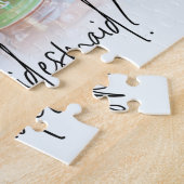 Fun bridesmaid proposal custom foto jigzaag puzzel (Zijkant)