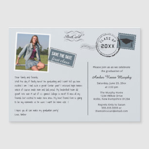 Fun Briefkaart Style Graduparty Invitation