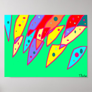 Fun Bright Afbeelding Poster