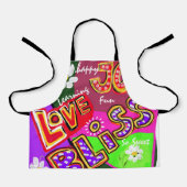 Fun, Bright, Happy Delight Typografen Schort (Voorkant)