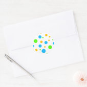 Fun Bright Stippen Ronde Sticker (Envelop)