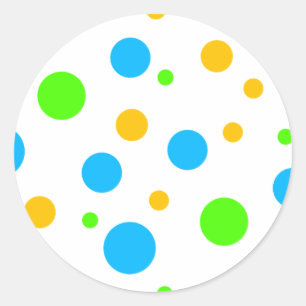 Fun Bright Stippen Ronde Sticker