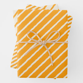 Fun & Bright Yellow & Cream Squiggly Lines Inpakpapier Vel