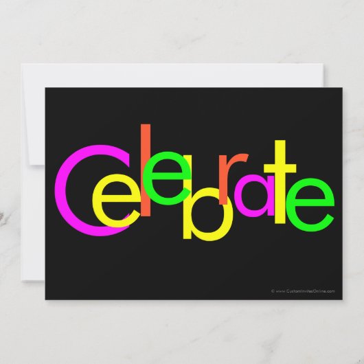 Fun Brights Graduation Party Invitation (Dos)