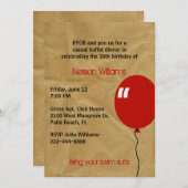 Fun Brown Crinké Paper Invitation d'anniversaire (Devant / Derrière)