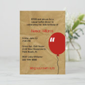 Fun Brown Crinké Paper Invitation d'anniversaire (Debout devant)