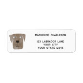 Fun Brown Dog Gepersonaliseerd retouradres Etiket (Voorkant)