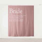 Fun Bruid Definitie Bruiloft Feest Foto Wandkleed (Voorkant)