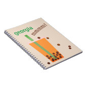 Fun Bubble Tea/Boba Tea Personnalisé Nom Carnet (Côté Droit)