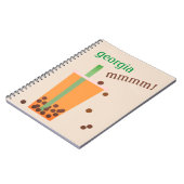 Fun Bubble Tea/Boba Tea Personnalisé Nom Carnet (Côté gauche)