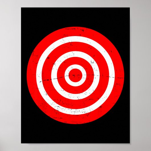 Fun Bullseye Target Bulls Eye Prank Gift-boogschie Poster (Voorkant)