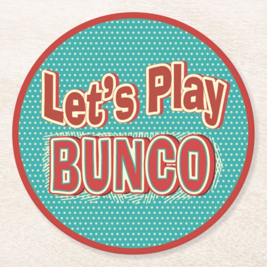 Fun Bunco Onderzetter - Laten we Bunco spelen (Voorkant)