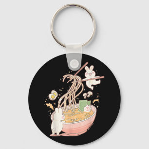 Fun Bunny Rabbit Ramen Noodle Soup Anime Kawaii Ae Sleutelhanger