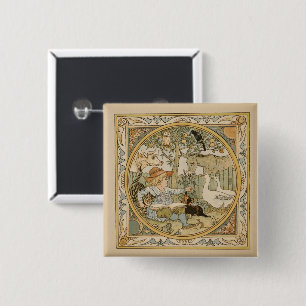 Fun-Button lezen Vierkante Button 5,1 Cm