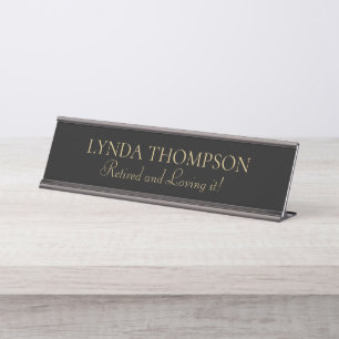 Fun cadeau! Retiree name bord Bureau Naambordje