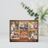 Fun Calligraphy Rustic Wood 5 Briefkaart (Staand voorkant)