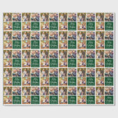Fun Calligraphy Script 3 Photo Green Cadeaupapier (Vlak)