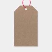 Fun Calligraphy  Truck Kraft Kerstmis Cadeaulabel (Achterkant)