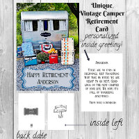 Fun Camper Trailer Happy Retirement Card