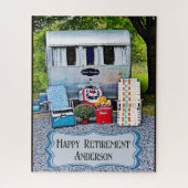 Fun  Camper Trailer Happy Retirement Legpuzzel (Verticaal)