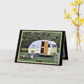 Fun Camper Vaderdag Kaart (Gele Bloem)