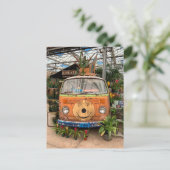 Fun  Camper Van Reused as a Floral Display  Briefkaart (Staand voorkant)