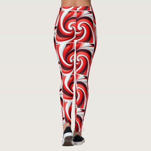 Fun Candy Cane Twist Leggings (Achterkant)
