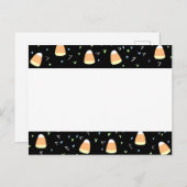 Fun Candy Corn Border Aankondigingskaart (Voorkant / Achterkant)