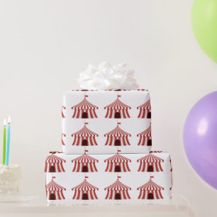 Fun carnaval Circus Red White Tent Cadeaupapier
