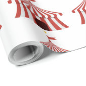 Fun carnaval Circus Red White Tent Cadeaupapier (Rol Hoek)