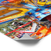 Fun carnaval, kleurrijke Fair Ride foto Poster (Hoek)