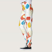 Fun Carnaval : Legging imprimé Popcorn & Ticket (Gauche)