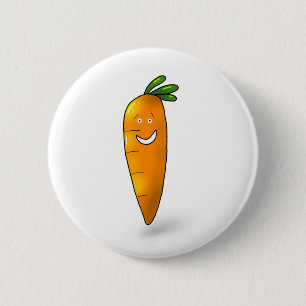 Fun carrot badge ronde button 5,7 cm