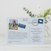 Fun Carte Postale Style Graduation Party Invitatio (Debout devant)