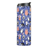 Fun Cartoon Cats Thermosbeker (Gedraaid links)