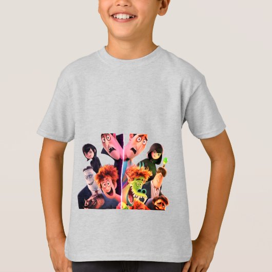 Fun Cartoon Characters Kids Graphic T-Shirt (Devant)