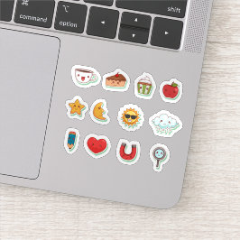 Fun cartoon kawaii sticker set
