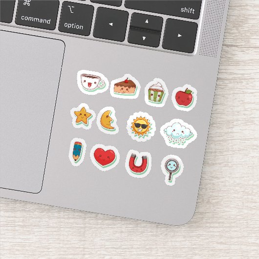 Fun cartoon kawaii sticker set (Detail)