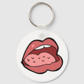 Fun Cartoon Open Mouth and Lips Sleutelhanger (Voorkant)